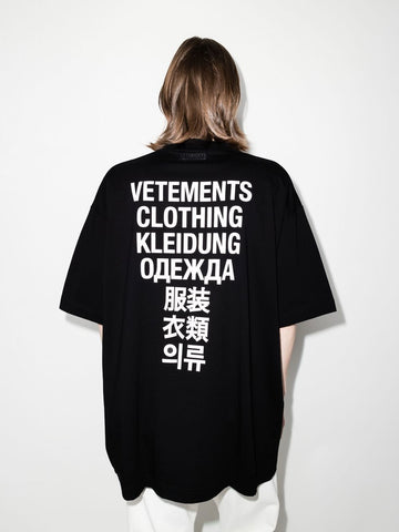 VETEMENTS Translation print cotton T-shirt